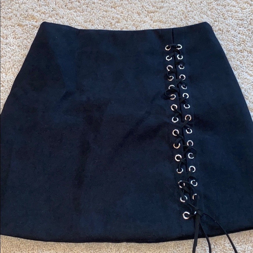 Forever 21 Black Suede Miniskirt